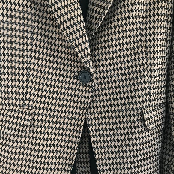 Max Studio suit women S black/brown houndstooth wide leg academia preppy luxury - Picture 2 of 8